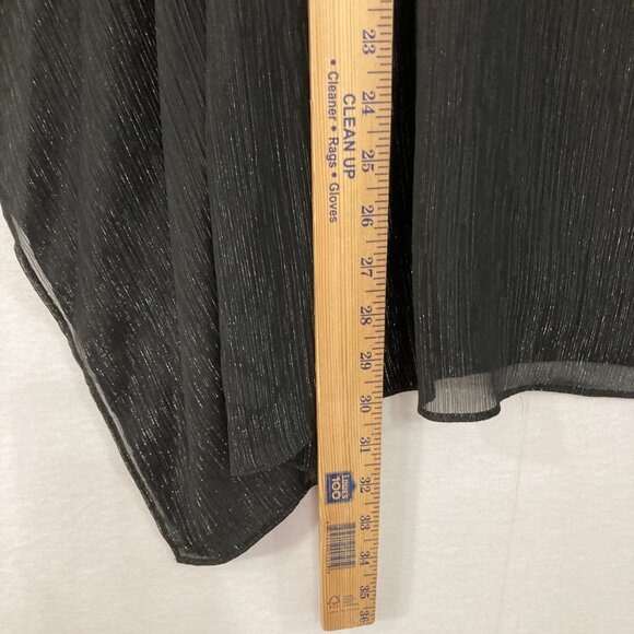 Michael Michael Kors size 2X Black Metallic Soft Flowy Poncho Blouse Evening - Picture 5 of 10